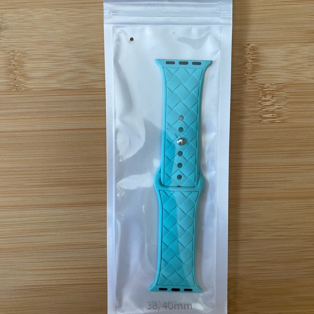 NWT cyan/aqua apple watch band